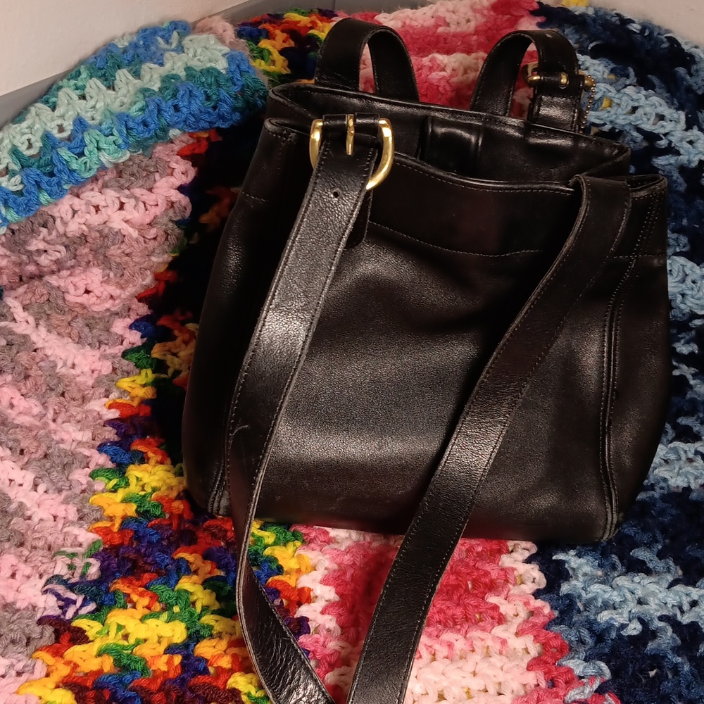 Coach Black Leather Shoulder Bag